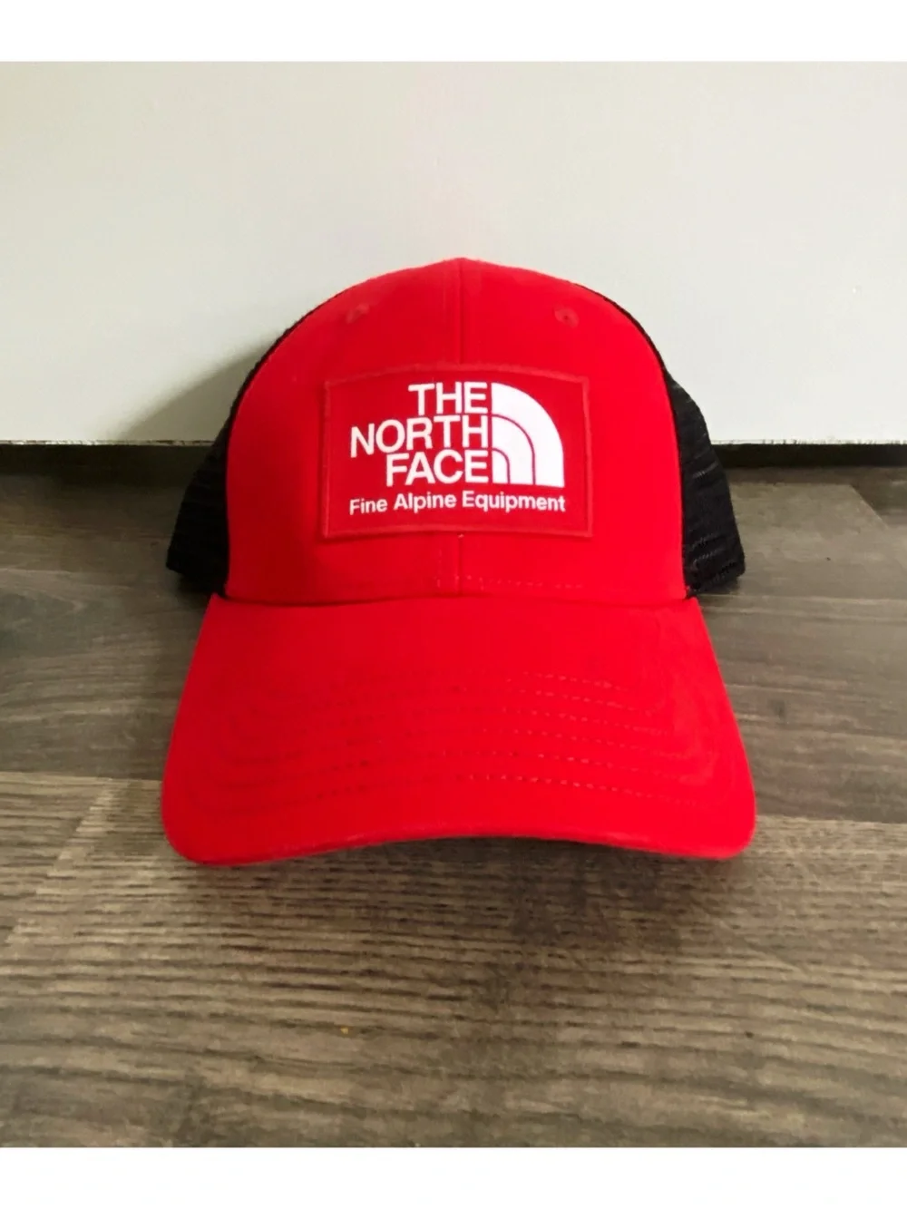 The North Face Bright Red and Black Trucker Hat